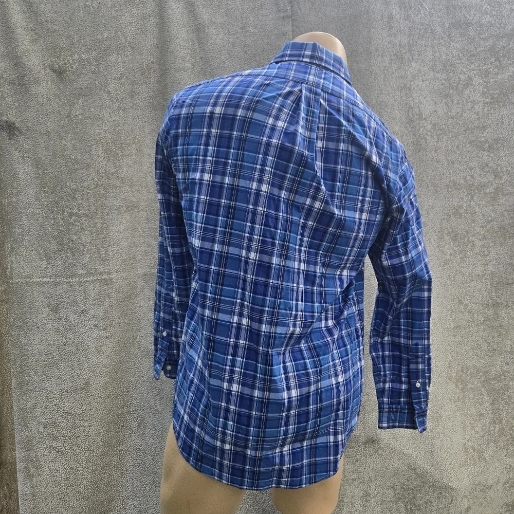 POLO RALPHVL LAUREN Blue Plaid Men's Shirt